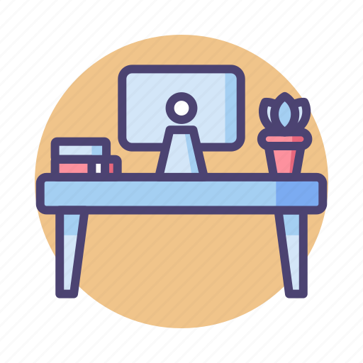 Desk, table, work station, workspace icon - Download on Iconfinder