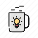 coffee, cups, glass, hot, idea, mug, startup