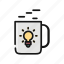 coffee, cups, glass, hot, idea, mug, startup 