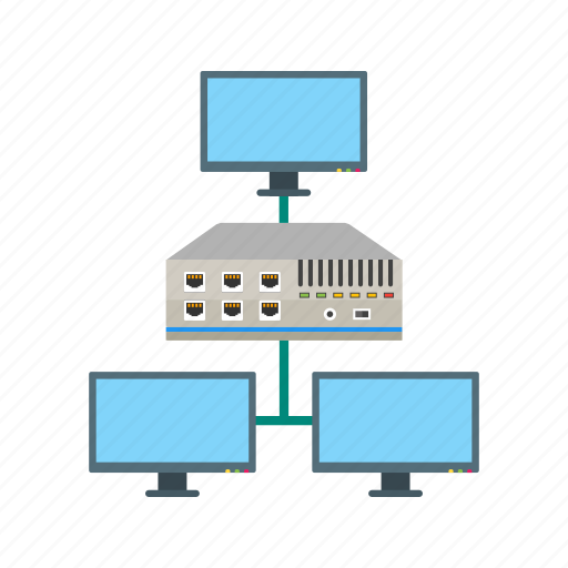 Connection, ethernet, hub, internet, network, port, switch icon - Download on Iconfinder