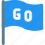 go, flag, two, startup, business 