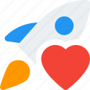 rocket, love, startup, business