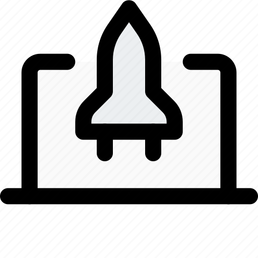 Laptop, space, shuttle, startup, business icon - Download on Iconfinder