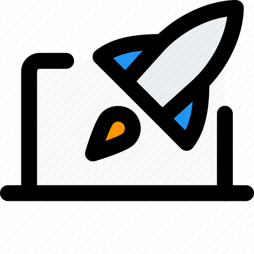 Laptop, rocket, startup, business icon - Download on Iconfinder