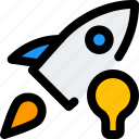 rocket, and, lamp, startup, business
