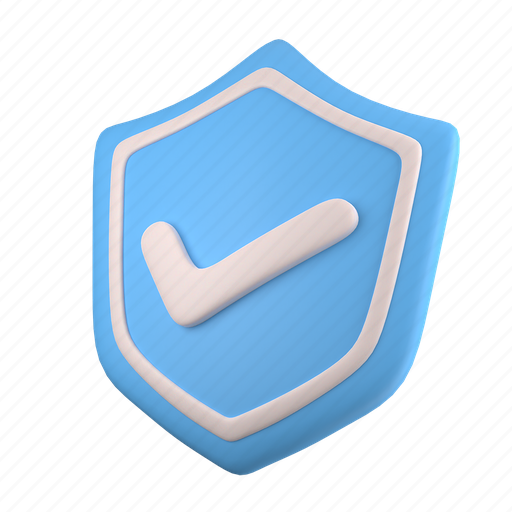 Security, confirm, checkmark, complete, antivirus, safety, protection 3D illustration - Download on Iconfinder