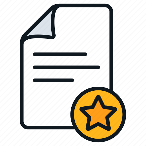 Document, favorite, important, paper, star icon - Download on Iconfinder