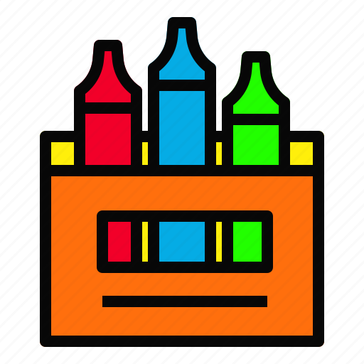 Color, crayon, design, drawing, office, stationary, stationery icon - Download on Iconfinder