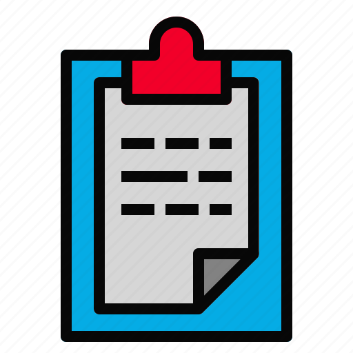 Clipboard, document, office, paper, report, stationary, stationery icon - Download on Iconfinder