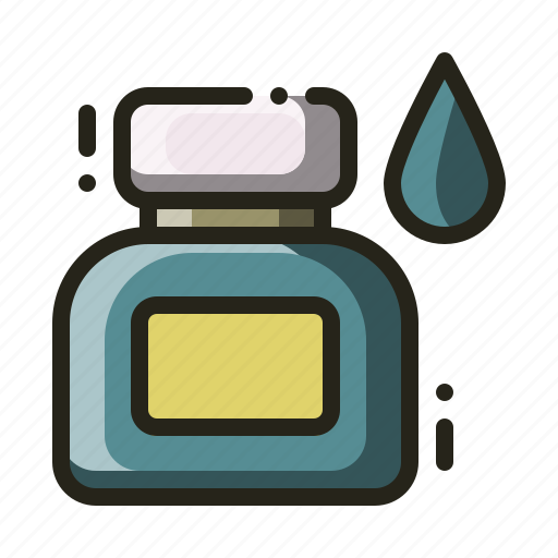 Bottle, ink, stationery, tint, writing ink icon - Download on Iconfinder