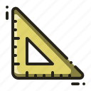 ruler, set square, stationery, tool, triangular