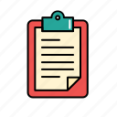 clipboard, document, note, office, report