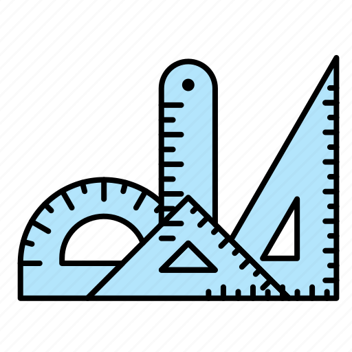 Ruler, measure, geometry, school, stationery icon - Download on Iconfinder