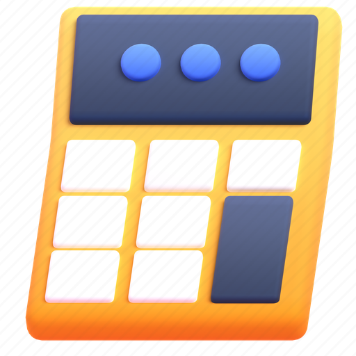Calculator, front 3D illustration - Download on Iconfinder