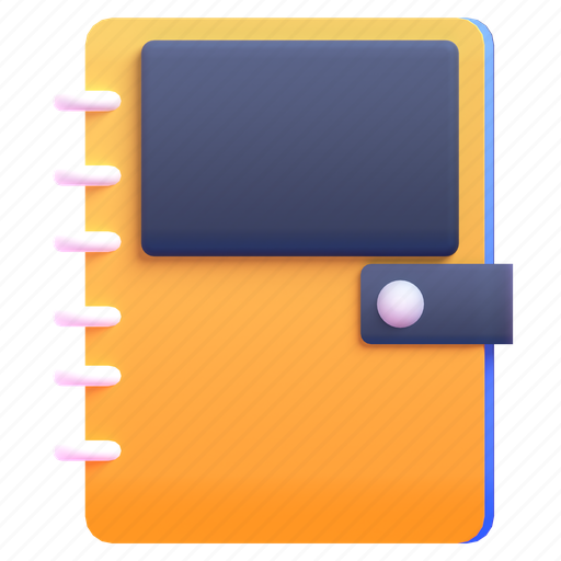 Notebook, front 3D illustration - Download on Iconfinder