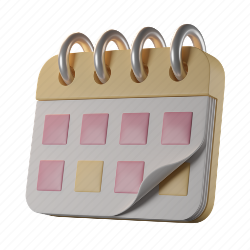 Calendar, business, date, schedule, reminder, organizer, plan 3D illustration - Download on Iconfinder