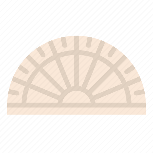 Half, circle, protractor, math, stationery, school, supply icon - Download on Iconfinder