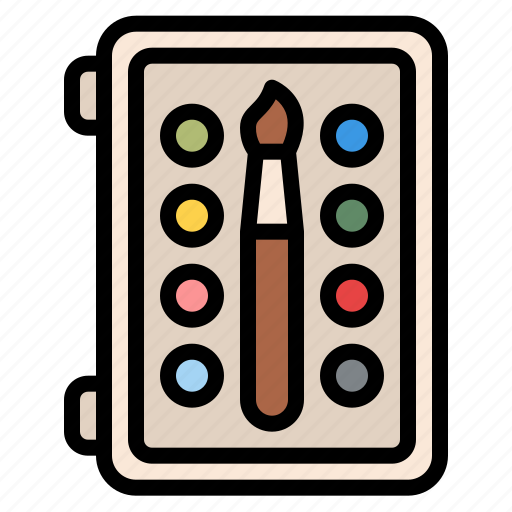 Watercolor, art, stationery, school, supply icon - Download on Iconfinder