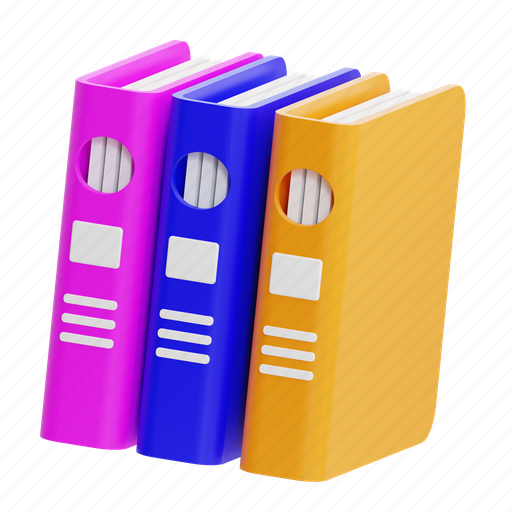 Stationery, folder, documents, data, server, file, document 3D illustration - Download on Iconfinder