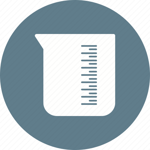 Beaker, chemistry, glass, laboratory, science, water, white icon - Download on Iconfinder