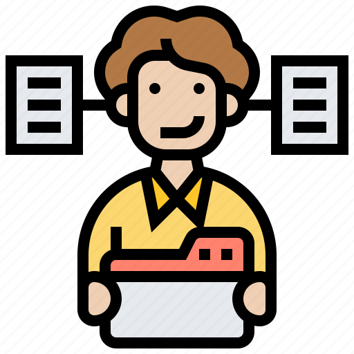 Analysis, file, folder, paperwork, thinking icon - Download on Iconfinder