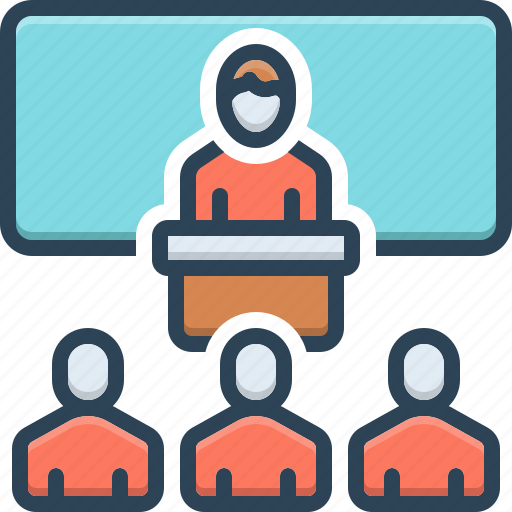 Presentation, conference, convention, lecture, demontrat, gathering, seminar icon - Download on Iconfinder