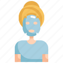 avatar, cosmetic, face, mask, sheet, woman