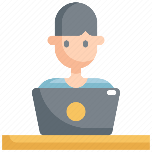 Activity, avatar, desk, laptop, man, work, working icon - Download on Iconfinder