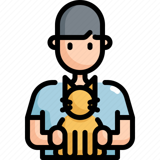 Activity, cat, man, pet, play, playing icon - Download on Iconfinder