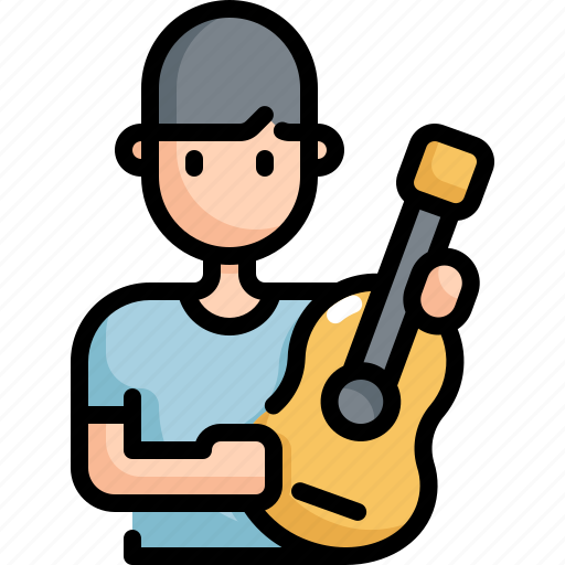 Activity, guitar, man, multimedia, music icon - Download on Iconfinder