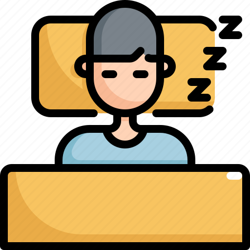 Activity, bed, bedroom, furniture, man, sleep icon - Download on Iconfinder