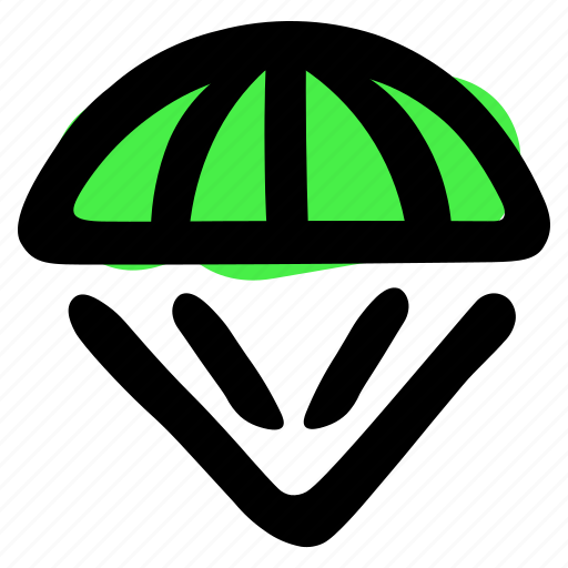 Airdrop, battle royale, fortnite, landing, parachute, pubg, air drop icon - Download on Iconfinder