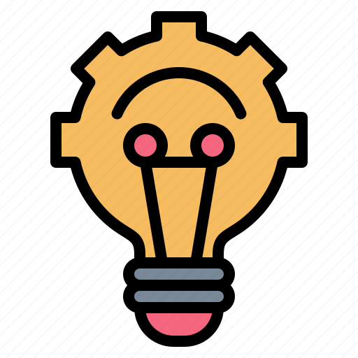 Solution, idea, innovation, bulb, realization, think, gear icon - Download on Iconfinder