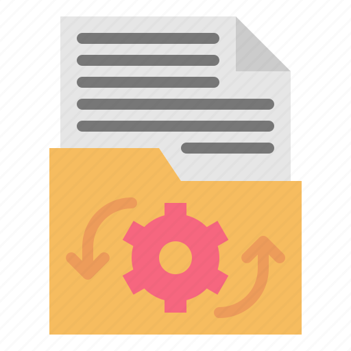 Documentation, document, contract, writing, files, folder, gear icon - Download on Iconfinder