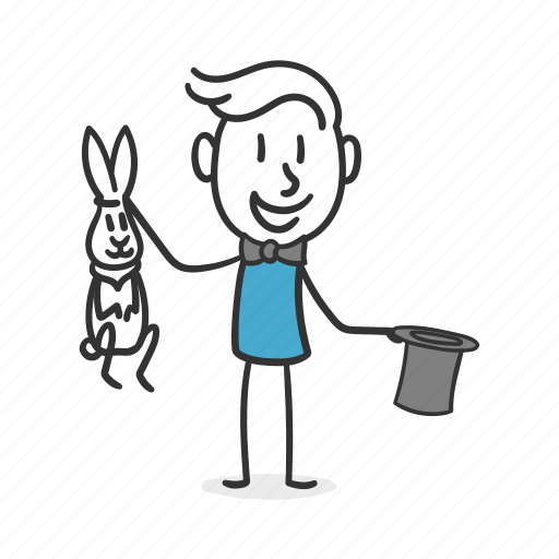Illusionist, rabbit, magician, bunny, trick, entertainment, show icon - Download on Iconfinder