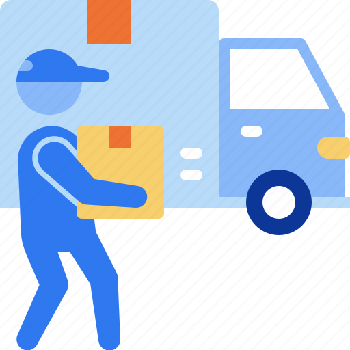Delivery man, prepare, preparing, truck, truck delivery, courier, carry icon - Download on Iconfinder