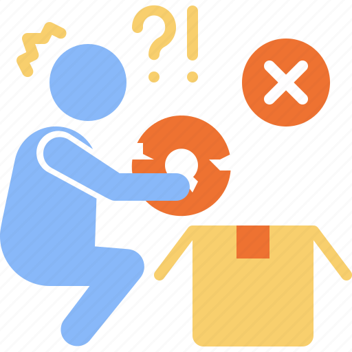 Broken, package, shipping, delivery, damaged, online shopping, ecommerce icon - Download on Iconfinder