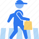food delivery, courier, delivery man, takeaway, take away, restaurant, food, stick figure