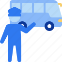 bus, public transportation, station, travel, holiday, trip, stick figure