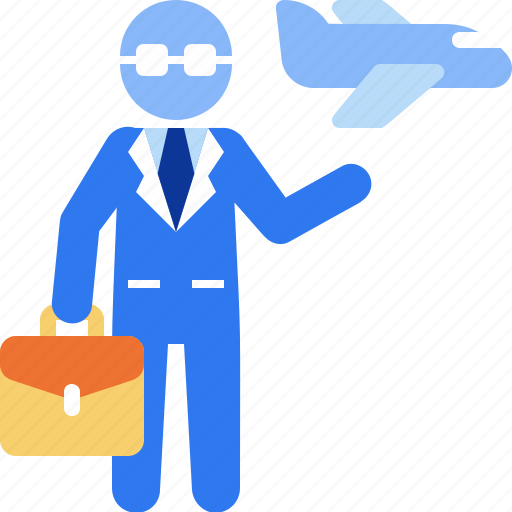 Business trip, flight, businessman, travel, holiday, trip, stick figure icon - Download on Iconfinder
