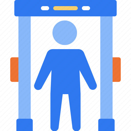 Security gate, metal detector, security check, airport, travel, trip, stick figure icon - Download on Iconfinder