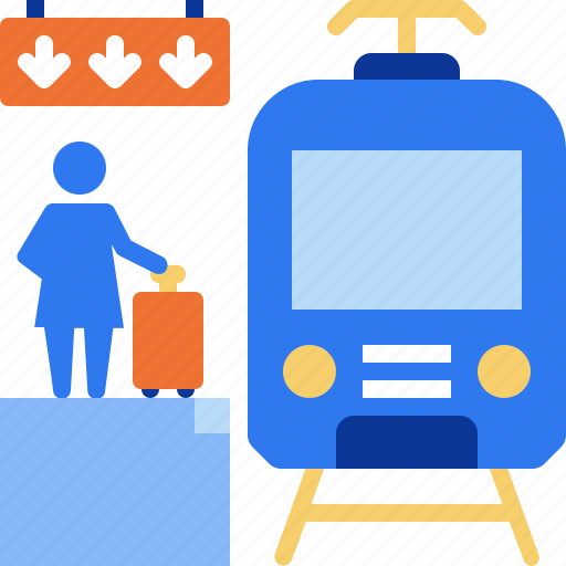 Waiting train, train station, train, travel, holiday, trip, stick figure icon - Download on Iconfinder