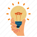 idea, worker, avatar, creativity, light, bulb