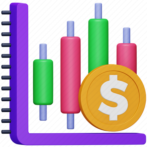 Average, stock, market, trading, money, analysis, statistics 3D illustration - Download on Iconfinder