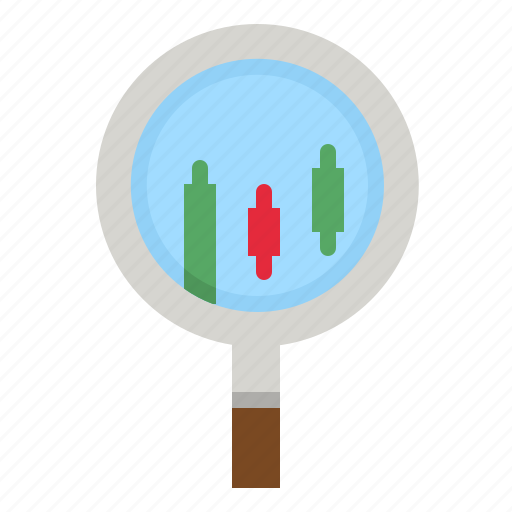 Analysis, analytic, stock, magnifying, glass icon - Download on Iconfinder