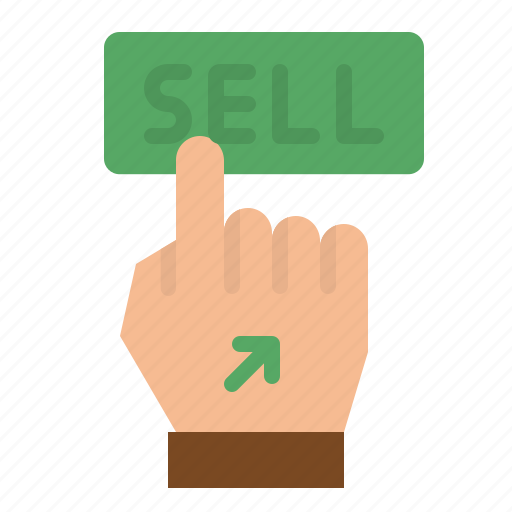 Sell, stock, click, finger, button icon - Download on Iconfinder