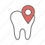 clinic, dental, location, pin, pointer, teeth, tooth 