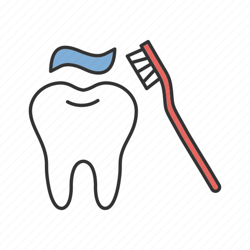 Brushing, dentifrice, dentistry, hygiene, tooth, toothbrush, toothpaste icon - Download on Iconfinder