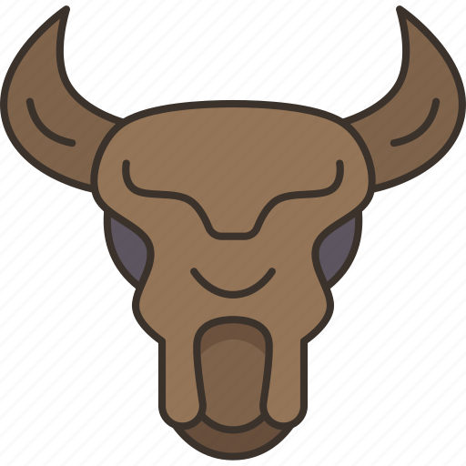 Bison, skull, horn, animal, hunting icon - Download on Iconfinder