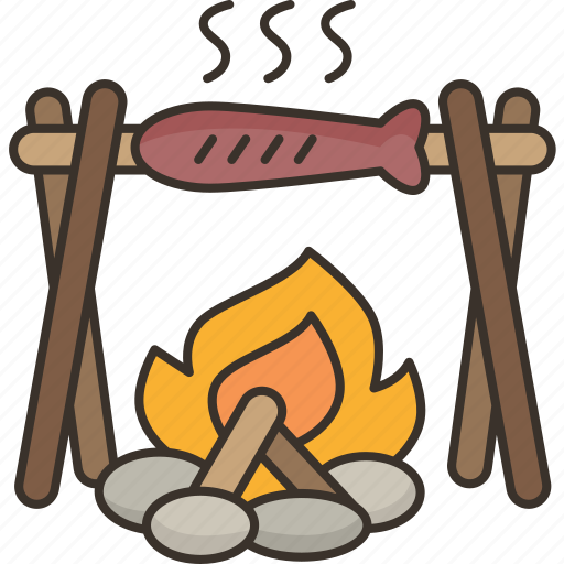 Cooking, bonfire, food, primitive, civilization icon - Download on Iconfinder